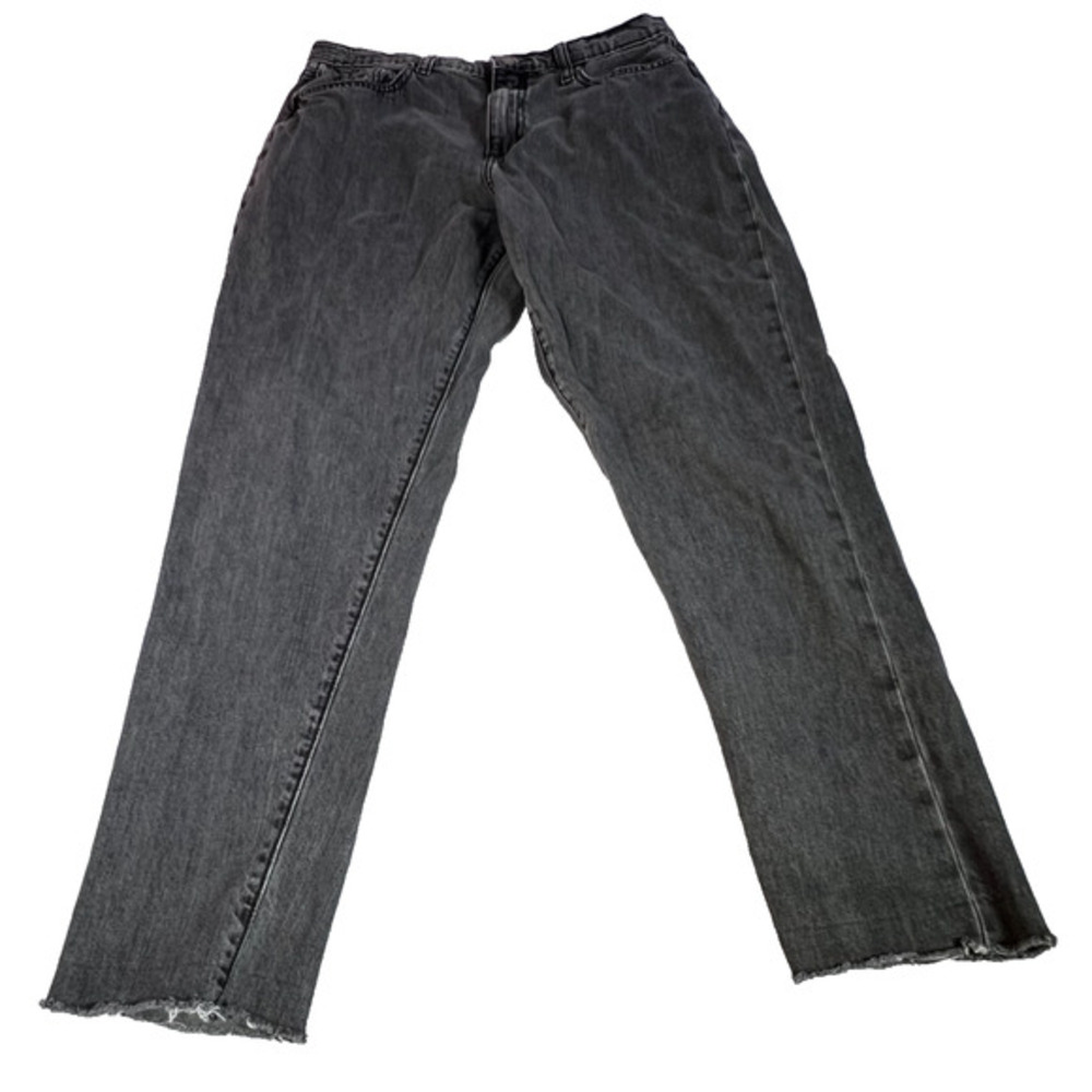 Universal Thread Jeans‎ Womens 8 Gray Denim Boyfriend Raw Hem Loose Baggy